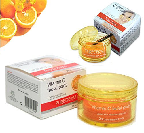 PUREDERM Vitamin C Orange Facial Pads 24 Jar