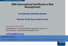 IRM Reflects Latest Thinking In New International Certificate In Risk Management